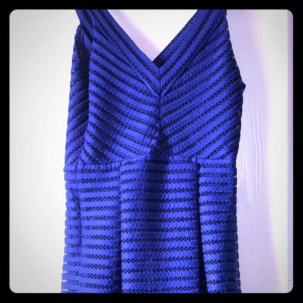 Express V Neck Navy Dress